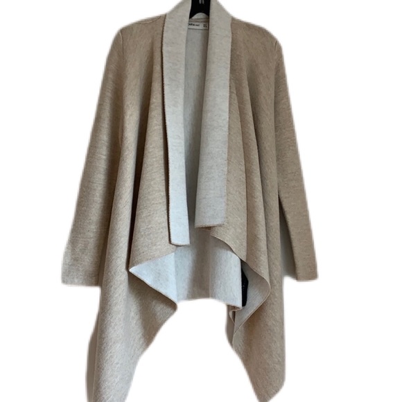 ZARA Knit Waterfall Open Cardigan - Picture 2 of 4